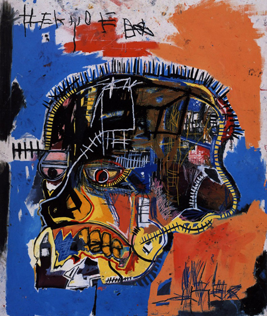 street, art, skull. basquiat, banksy